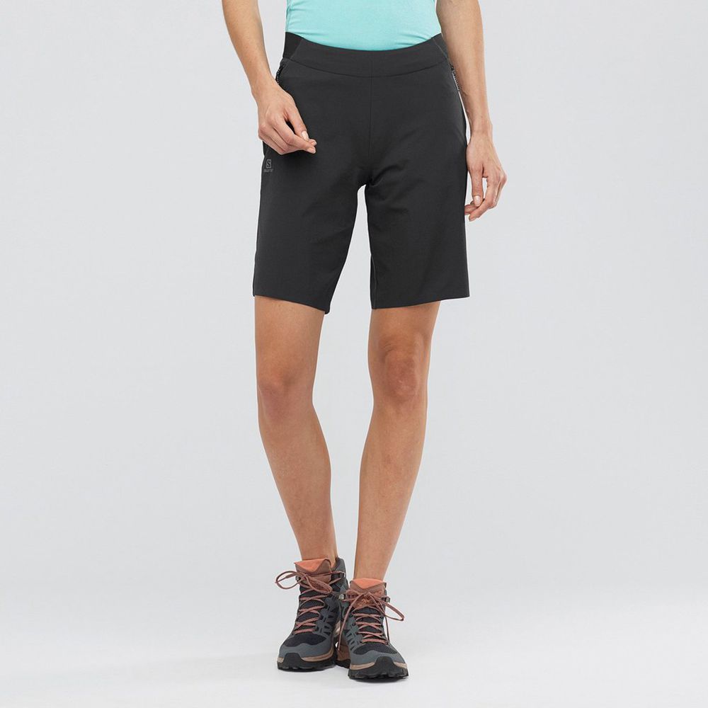 Salomon WAYFARER PULL ON Pantalones Cortos Mujer - Negras - Colombia (13576-EZNA)